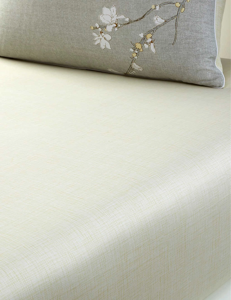 Hugo Boss Almond Flowers Single Fitted Cotton Sheet 90cm x 200cm Double